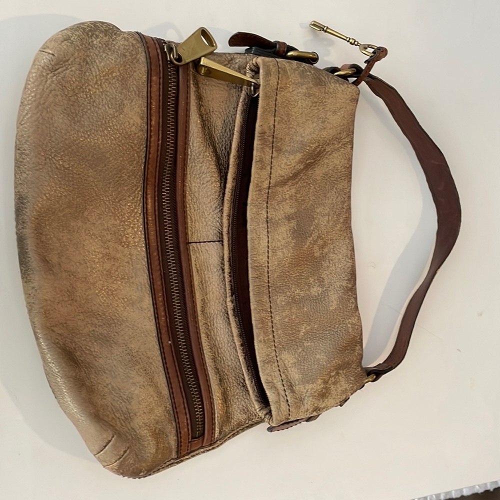 Fossil distressed leather bag